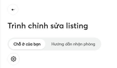 Cài đặt - trình chỉnh sửa listing